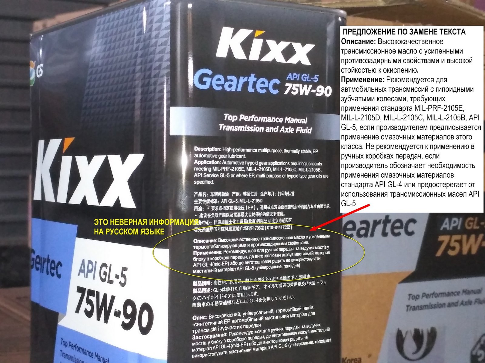 Масло kixx geartec