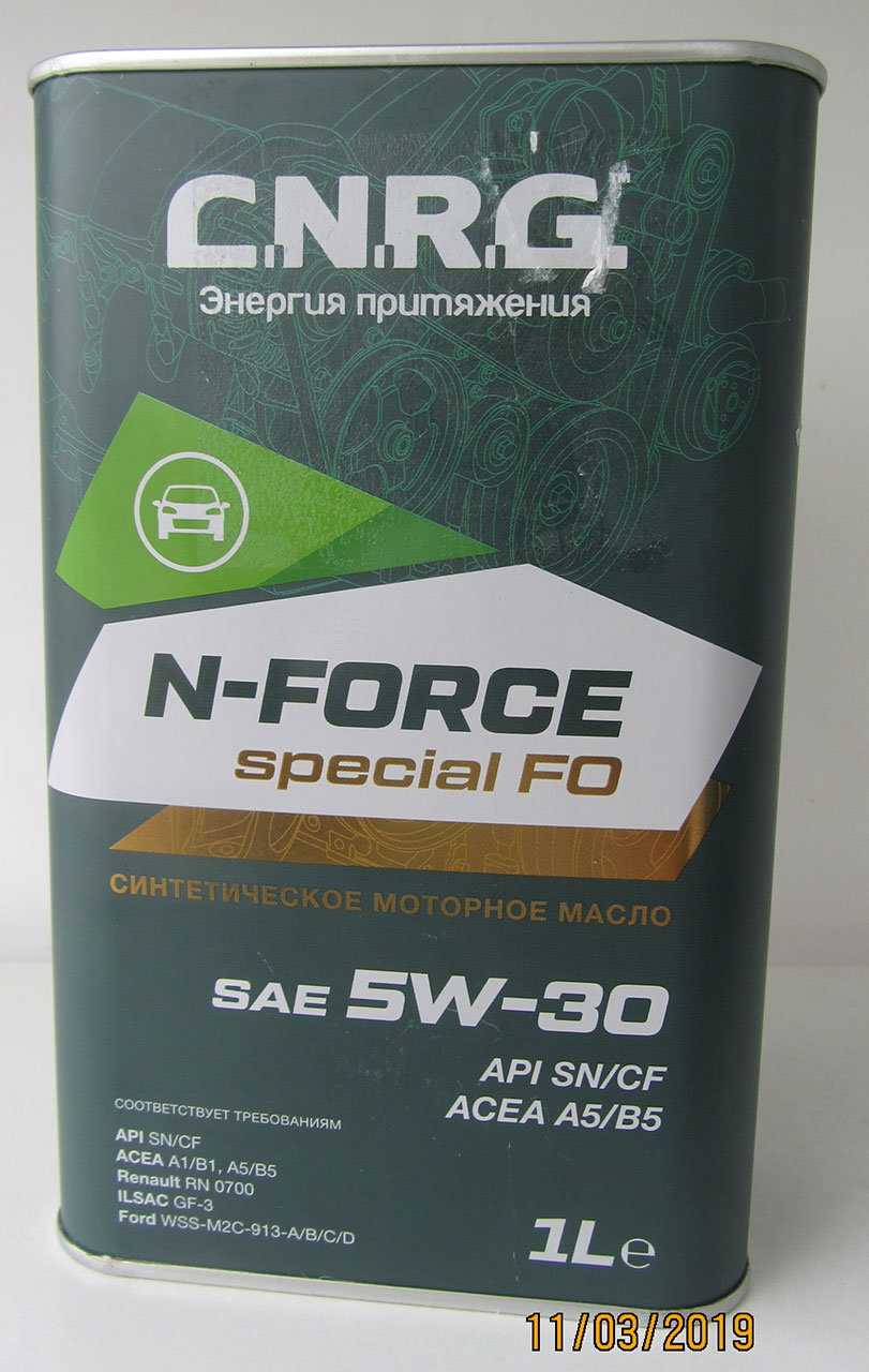 .N.R.G. N-Force Special FO 5W-30 API SN/F свежее - Лабораторные .