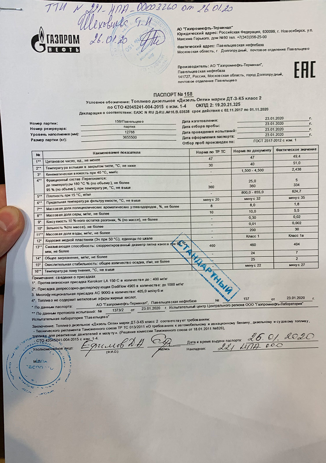 Дизельное топливо газпромнефть