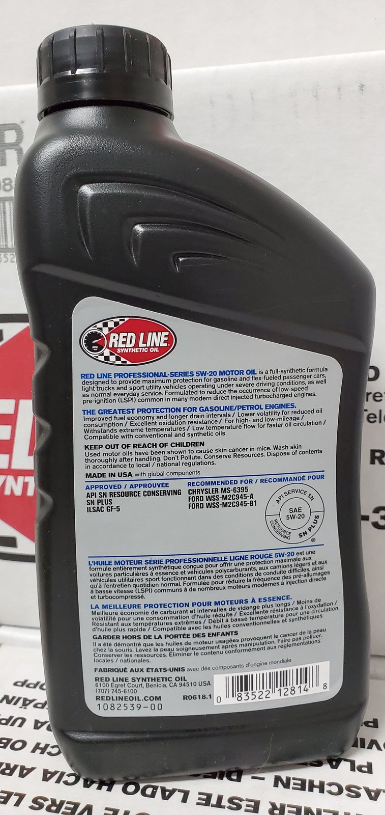 Red Line Professional Series 5W20 Motor Oil (SN Plus/RC, ILSAC GF5