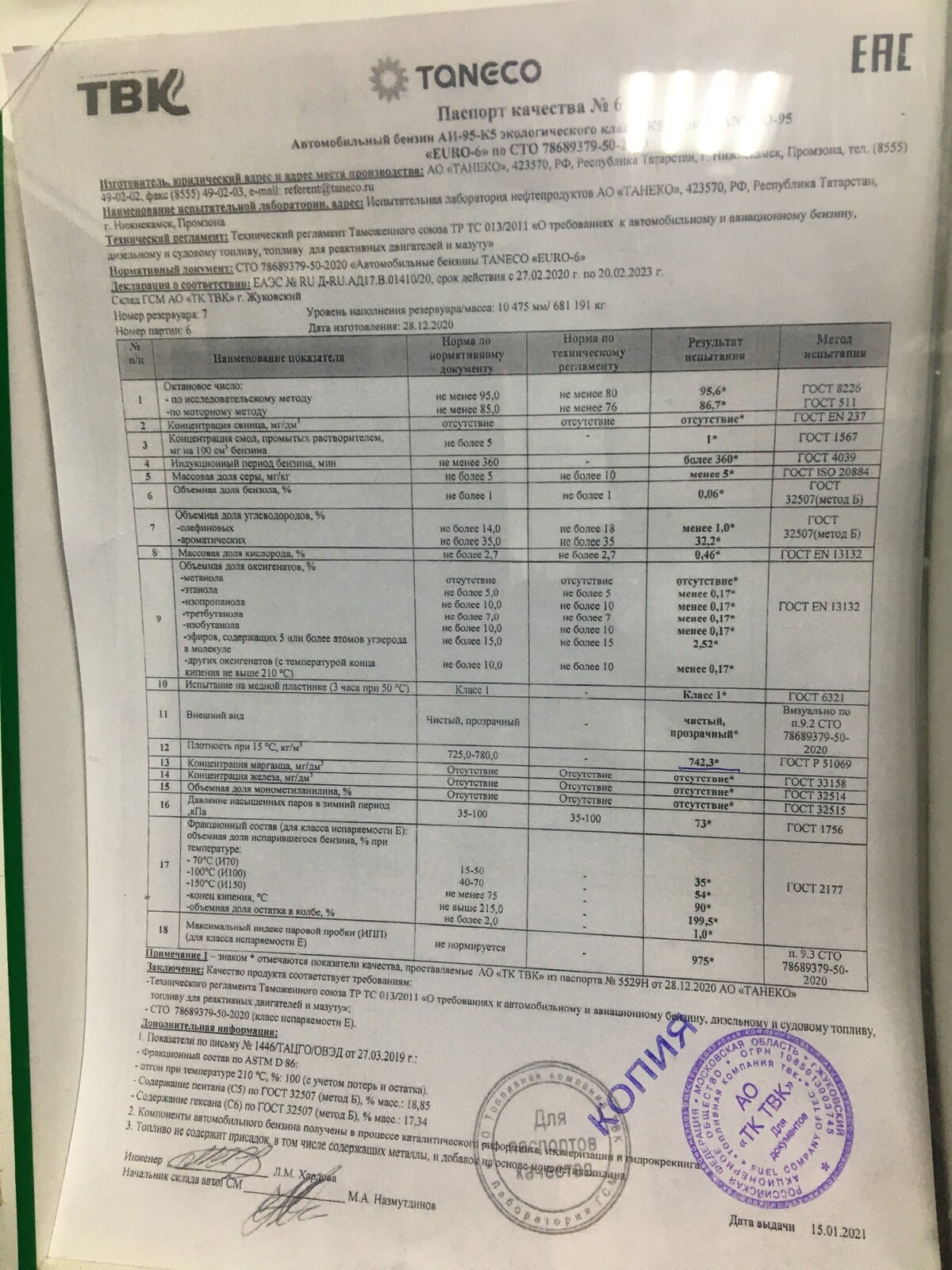 Резюме танеко нижнекамск образец