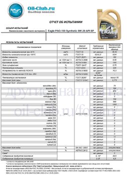 Eagle PAO-100 Synthetic 0W-20 API SP (VOA BASE) копия.jpg